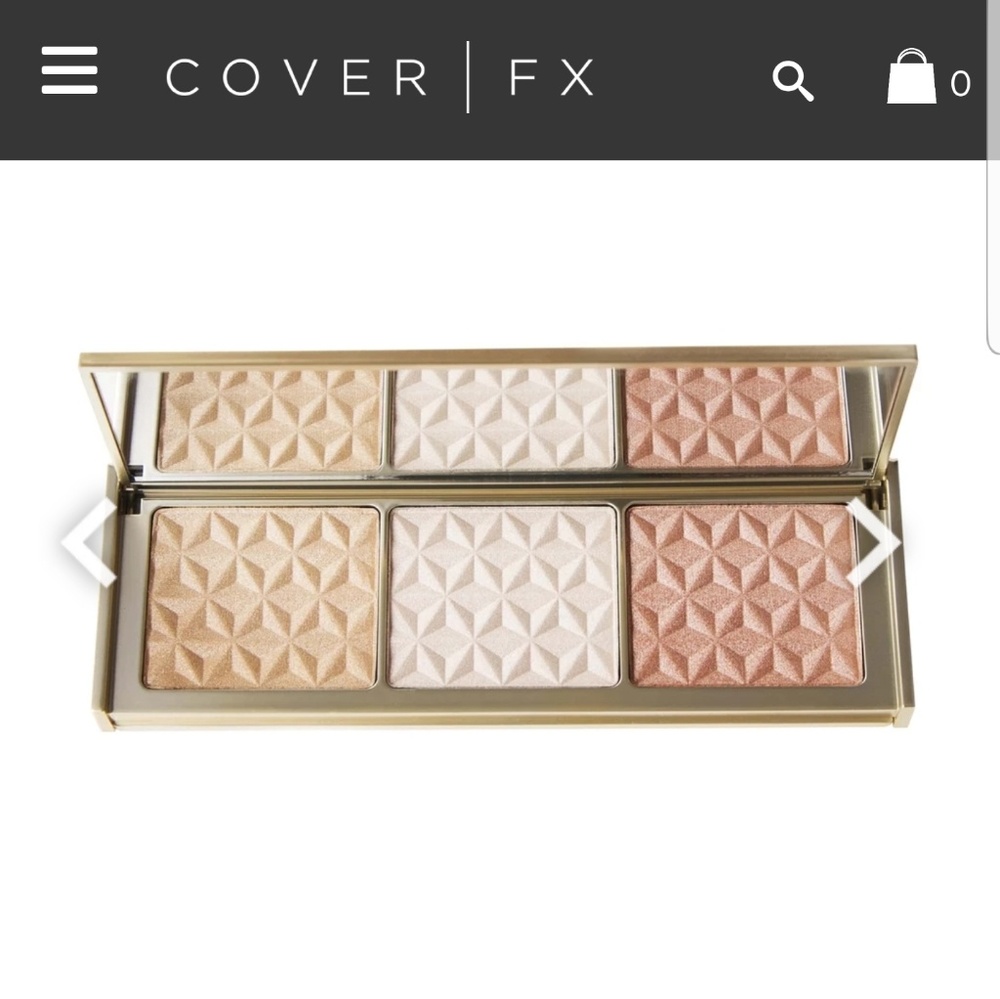 Cover FX Rose Gold Bar highlighting pallette